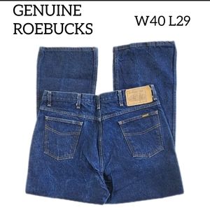 GENUINE ROEBUCKS VINTAGE MENS JEANS BLUE DENIM SIZE W40 L29